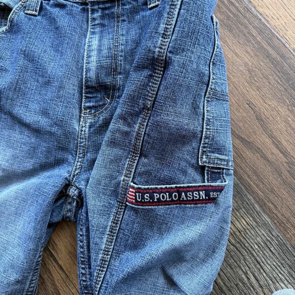 U.S. Polo Assn. Men’s Denim Carpenter Shorts Size 33 – Blue Jean Cargo Workwear - Picture 4 of 9